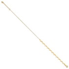 Real 14kt Yellow Gold Oval Link Chain With Hearts 10in Plus 1in Ext Anklet