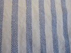 2 Laura Ashley Euro Pillow Shams Blue White Ticking Stripe Country French Cotton