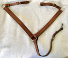 Circle Y Used Double Stitched Tooled Leather Trail Ranch Breast Collar clean