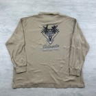 Vintage Harley Davidson Long Sleeve Polo Shirt Size Xl Tan Orlando Florida Biker