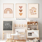 Boho Nursery Wall Art Baby Girl Room Decor Pictures Boho Rainbow Canvas Wall Art