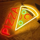  pizza Neon Sign     Usb Led  Pizza-shaped  14 6x8 3 In  For Pizzeria   Party Deco