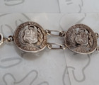 Peru 1 2 Dinero 900 Silver Coin Bracelet Antique 1890 1892 1903 1902 1904 1905