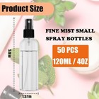 50-pack 4oz Fine Mist Spray Bottles - Refillable Plastic Travel Size