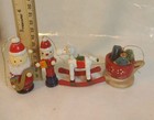 Lot-30 Vtg Wooden Christmas Ornaments Hand Painted Small Miniature 1 5  - 3  