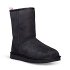 Ugg Classic Short Ii Graphic Logo Black neon Pink Suede Women s Boots Size Us 7