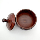 Vintage Turned Wood Trinket Box Tobacco Treen Pot Tea Decorative