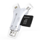 4 In 1 Sd Card Reader I-flash Drive Micro Sd tf Adapter For Iphone Android white