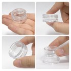 50 Pieces Clear Plastic Cosmetic Sample Container 3 Grams Jars Pot Small Empty