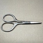 Vintage Original Embroidery Scissors Ornate Handle Marked U s a  Silver Tone