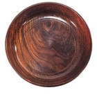 Vtg Hand-carved Walnut Bowl 7    Aesthetic Floral Design  Hand-turned Wood