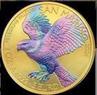 2026 San Marino Peregrine Falcon Golden Holographic Edition 1 Oz Silver Coin Coa