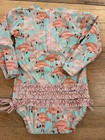 Rufflebutts Long-sleeve One-piece Rash Guard Swimsuit Size 2t