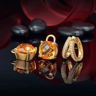 2 Ct Cushion Cut Lab Created Yellow Citrine Drop Earrings 14k Yellow Gold Finish