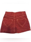 Mini Boden Girls Burgundy Skirt Size 3-4 Years Heart Pocket Adjustable Waist Nwt