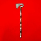 Vintage Indo Persian Mughal Islamic Ottoman Silver Koftgari Damascus Axe Tabar