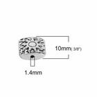 Sun Design 10mm Antiqued Silver Plated Spacer Beads B5695 - 10  20 Or 50pcs