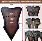 Sword Plaque Wall Mount Vertical Display Holder Adjustable Stand For Bow Medieva