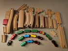 Vintage Brio Wooden Train Track Set - 40 Track Pieces   15 Train Pieces