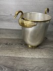 Vintage French Regency Swan Neck Silverplated Ice Bucket 8 75x7 25   
