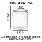 2-gallon Clear Glass Large Jar Wide Mouth With Sturdy Classic Lid For Storing