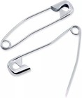 40 Curved Safety Pins  Size 3  2  Long Nickel Plated Steel From Dritz  3013