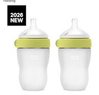 Comotomo Gen 2 2026 Silicone Baby Bottle Set  Anti-colic  Wide Neck  5oz   8oz