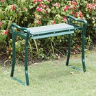 Foldable Kneeler Garden Kneeling Bench Stool Soft Cushion Seat Pad W Tool Pouch