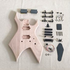 Diy Electric Guitar Unfinished Kit Bolt On Maple Neck Solid Mahogany Bd Bk Part