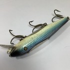 Vintage Pflueger Fishing Lure Wood Mustang Minnow Blue Scale 5 5 