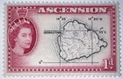 Travelstamps  1956 Ascension Sc  63   Sg 58 Qe2   Mint  Og  Never Hinged