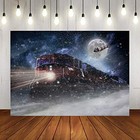 Art Studio 7x5ft Christmas Themed Party Backdrop Vinyl Moon Decor Sledge 