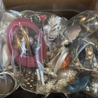 All Vtg Single Clip-on Earrings Craft Lot 1 Lb Pound Mixed Materials Box 4