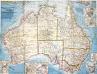     1963-9 September Vintage Australia National Geographic Map Home School - A3  