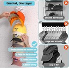 Hat Organizer For Baseball Caps  Hat Rack For Wall With Strong Adhesive Hold    