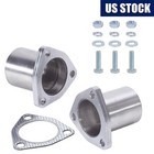 2 5  Od 3 Bolt Universal Quickfix Exhaust Triangle Flange Repair Pipe Kit Ss