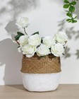 10 Pcs White Silk Roses Artificial Flowers Wedding Home Decor Long Stem