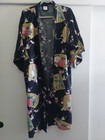 Authentic Japanese Yukata Kimono Black Princess   Peony Robe Sakurai Shoji Co