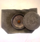 Antique 1850 s Etched Tin  Pewter Chinese Tea Caddy Liner