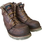 Thorogood American Heritage Brown Leather 6  Moc Toe Safety Work Boots Usa 9d 