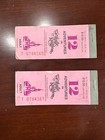 Two1970s Magic Kingdom Partial Adult Ticket Book With B Coupon Walt Disney World