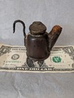 Vintage Metal Teapot-style Oil Wick Miner s Cap Lamp