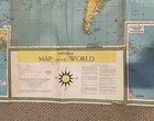 1957 Lithograph Map Of The Universal World Book By Enterprises Inc
