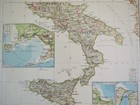 Vintage 1920   s Southern Italy Politics  14x12   Italian Geography Map C27-2