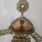 Vtg Ormolu Filigree Perfume Bottles   Coffin Trinket Box Vanity Set  not Tray 