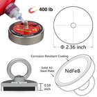 2pk Strong Fishing Magnet 400lbs N52 Magnetic Metal Treasure Hunt 10m Rope