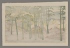 Toshi Yoshida Woodblock - Bamboo Garden  Hakone Museum