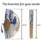 Folding Hand Fan For Women     Wooden Bamboo Gan Hand Fans  Foldable Paper Silk Ac