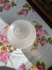 Vintage Ceiling Light Fixture Glass Globe Shade Floral Frosted 3    Dia  Base