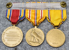 Vintage Ww2 U s  Victory Asiatic Pacific Campion Defense Medals 1941-1945